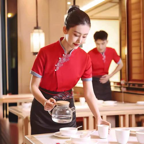 新款祥云饭店工装定制 打造专业与风尚并存的中餐服务体验